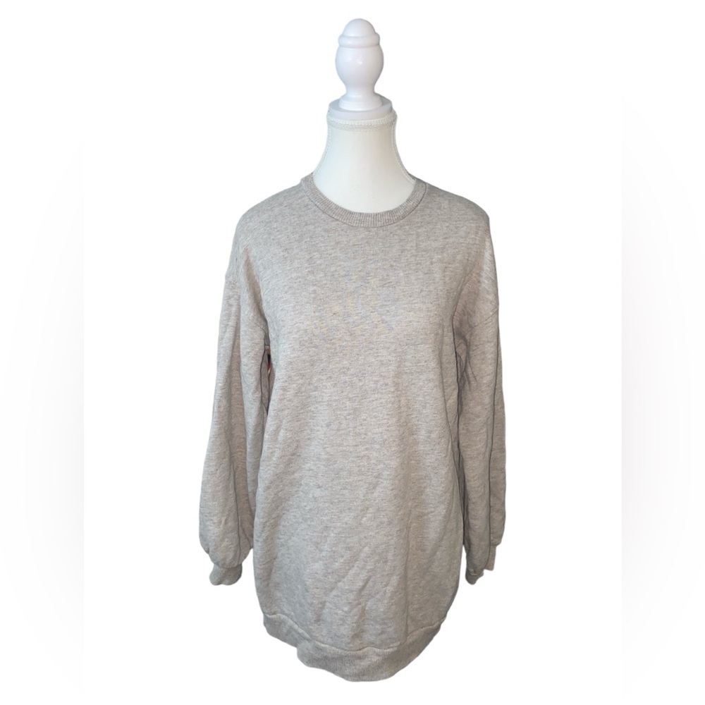 Aritizia Babaton - Oversized Longline Marled Crewneck Sweater